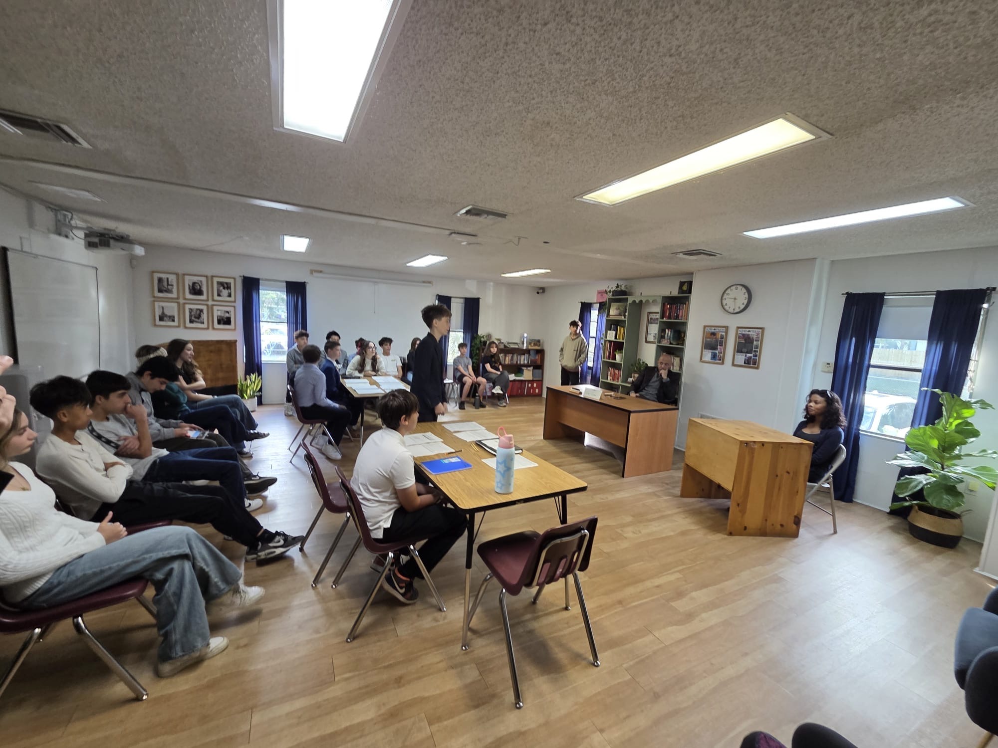 Our middle school students are actively engaged in a mock trial, honing…